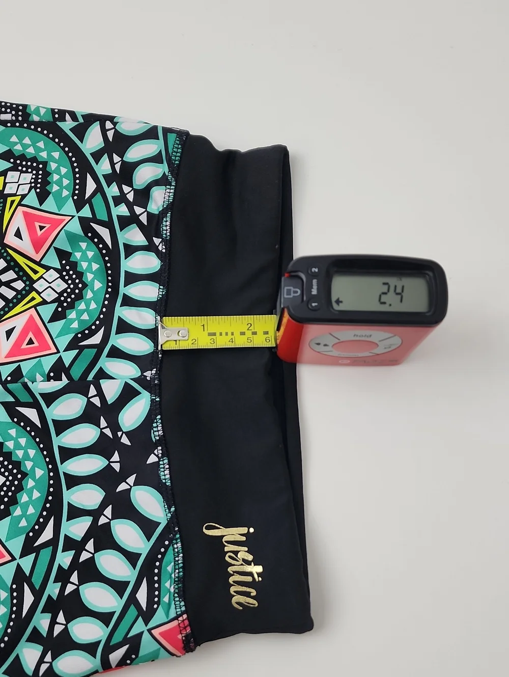 Justice Active Tribal Print Compression Shorts Black Size 8